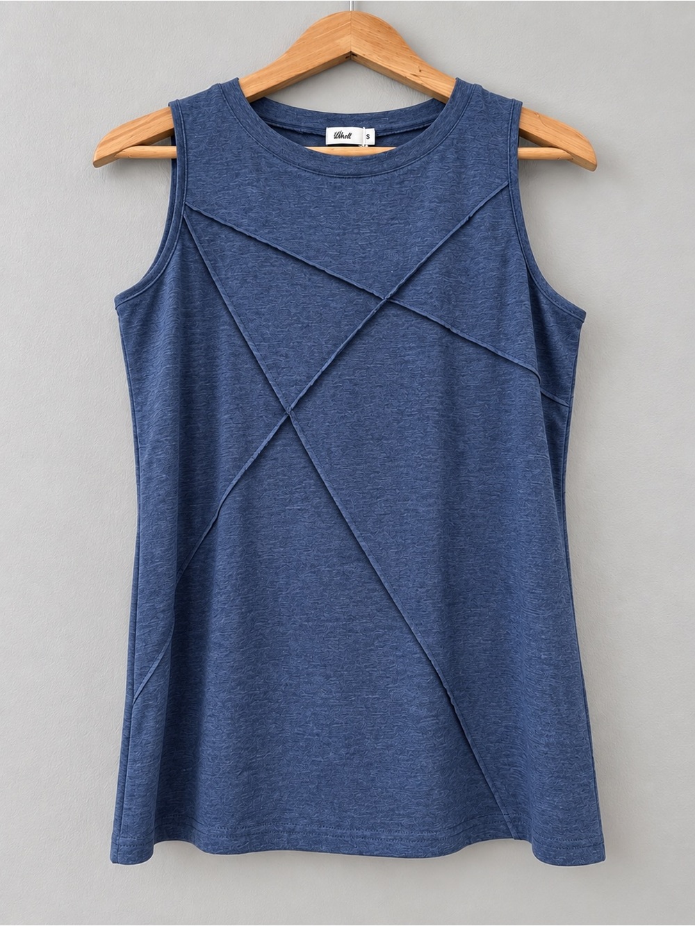 Wiholl Women’s Small Blue Sleeveless Asymmetrical Layered Tank Top NWT